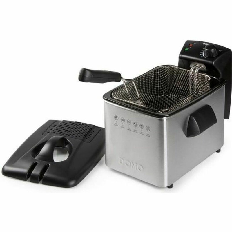 Fritteuse DOMO DO465FR 4 L 3000 W Silberfarben Stahl |  Fritteusen ...