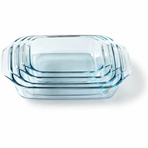 Set of Oven Dishes Pyrex Transparent 4 Pieces |  Plates, platters a...