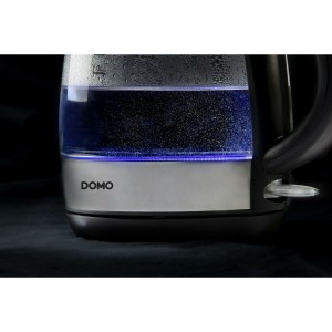 Wasserkocher DOMO DO9218WK Silberfarben Edelstahl Kristall 2200 W 1...