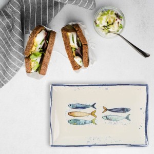 Serving Platter La Mediterránea Peixe Rectangular Fish 30 x 20 x 2,...