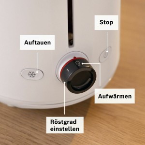 Toaster BOSCH TAT2M121 White 950 W |  Toasters   | Chef Up