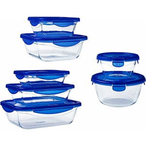 Lunchbox-Set Pyrex Cook & Go Blau Durchsichtig |  Geschirr, Tablett...