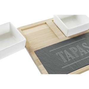 Appetizer Set DKD Home Decor Tapas Bamboo Stoneware Board 3 Pieces ...