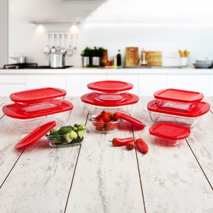 Runde Lunchbox mit Deckel Ô Cuisine Cook&store Ocu Rot 2,3 L 27 x 2...