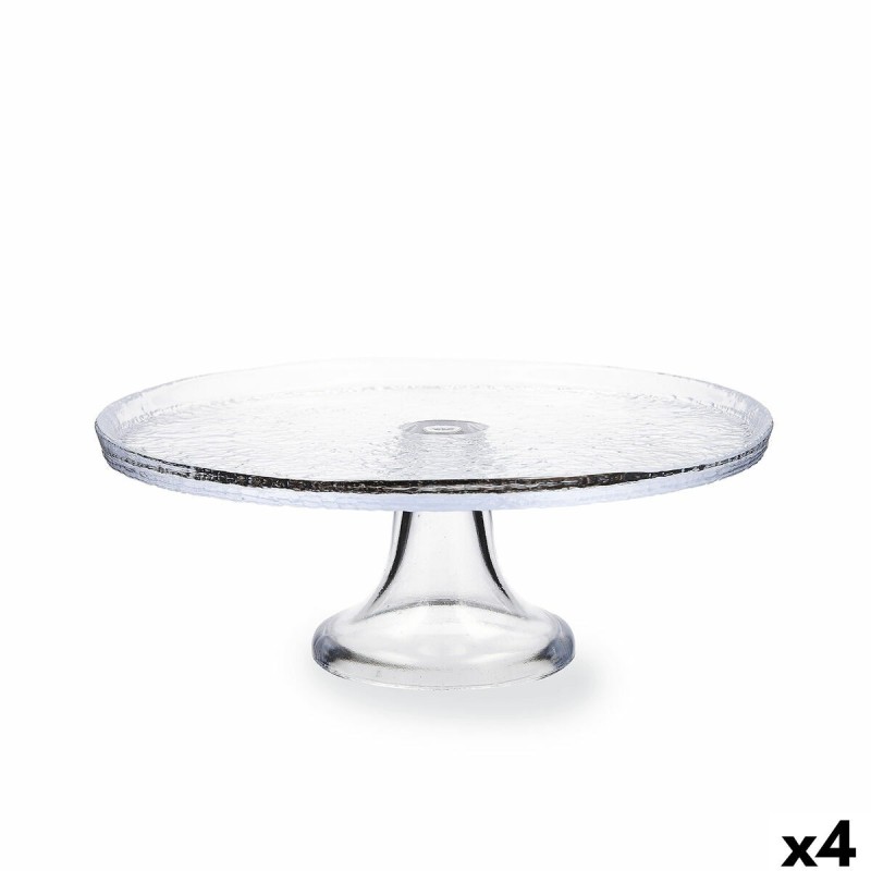 Platte für Kuchen und Kekse Quid Tiffany Durchsichtig Glas (4 Stück...