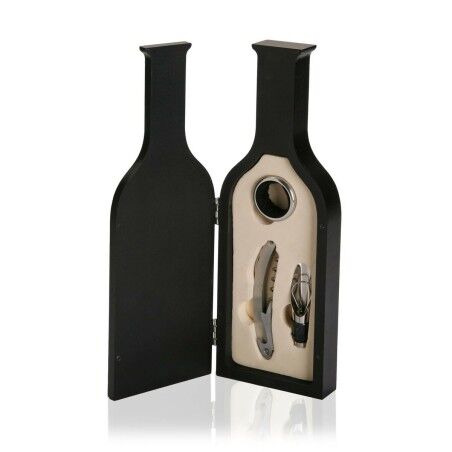 Set of Wine Accessories Versa Wood 4 x 30 x 10,5 cm |  Oenology   |...