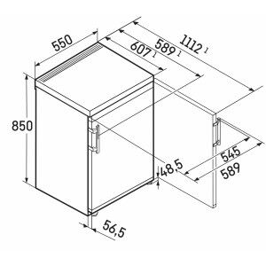 Mini-Kühlschrank Liebherr RE1400    85 Weiß 122 L |  Kühl- und Gefr...