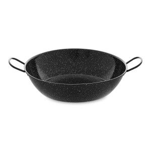Poêle creuse avec anses Vaello Noir Acier émaillé (Ø 34 cm) |  Poêl...