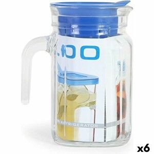 Jar with Lid and Dosage Dispenser Borgonovo Igloo Squared Blue 600 ...