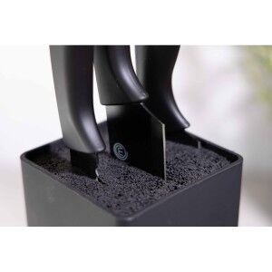 Kitchen Knife MasterChef Black Silver 13 cm Multi-use (24 Units)