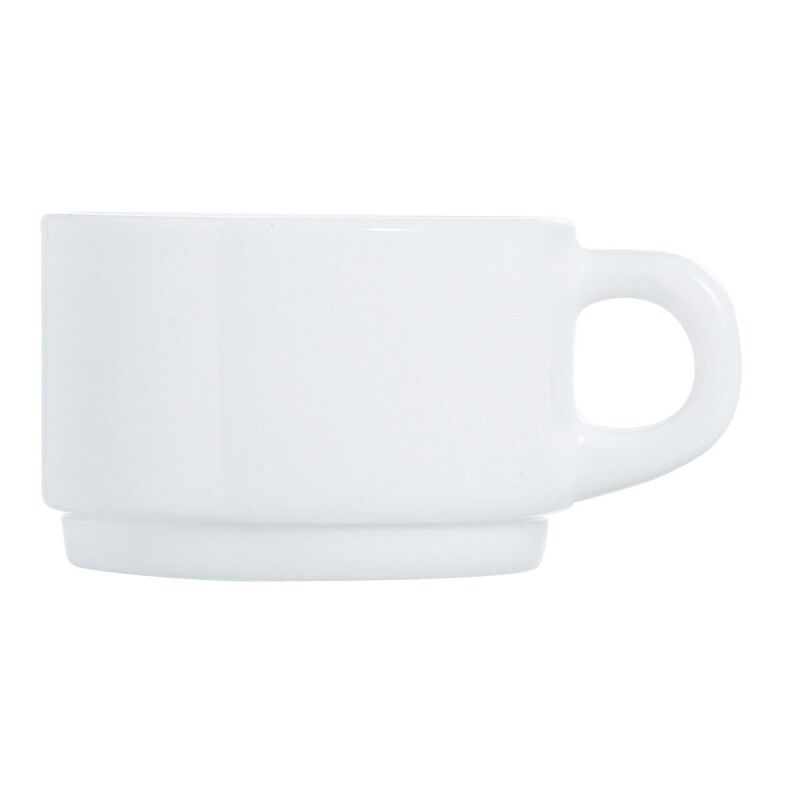 Set of Mugs Luminarc Apilable White 280 ml Stackable (6 Units) |  C...
