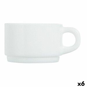Set of Mugs Luminarc Apilable White 280 ml Stackable (6 Units) |  C...