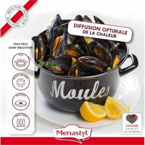 Topf Menastyl Schwarz Stahl mit Glasemaille |  Pfannen und Töpfe   ...
