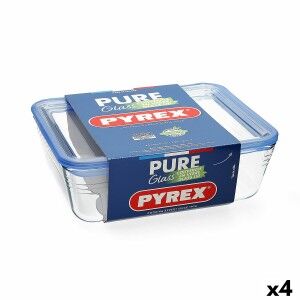 Lunchbox hermetisch Pyrex Pure Glass Durchsichtig Glas (2,6 L) (4 S...