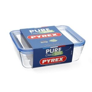 Lunchbox hermetisch Pyrex Pure Glass Durchsichtig Glas (2,6 L) (4 S...