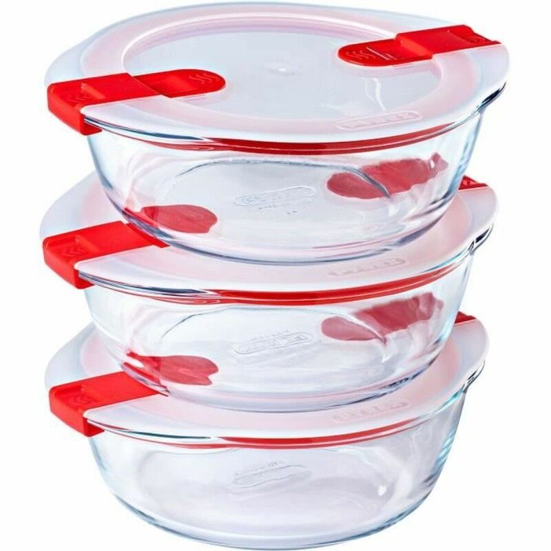 Lebensmittelbehälter Pyrex Cook & Heat 1,1 L Durchsichtig 3 Stücke ...