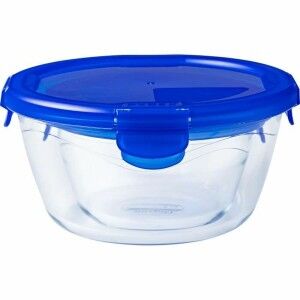 Set of Stackable Hermetically-sealed Kitchen Containers Pyrex Blue ...