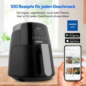 Heißluftfritteuse Medion MD13030 Schwarz 1500 W 4,7 L