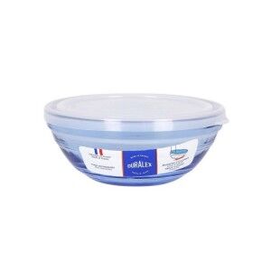Panier-repas rond avec couvercle Duralex  Verre Bleu Ø 14 cm (16 Un...