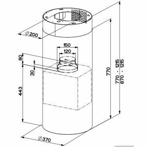 Conventional Hood Mepamsa CYLINDRA ISLA PRO 750 m3/h White (37 cm) ...