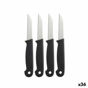 Peeler Knife Set Black 16 cm 4 Pieces (36 Units) |  Knives and cutl...