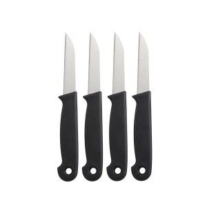 Schälmesserset Schwarz 16 cm 4 Stücke (36 Stück) |  Messer und Schl...