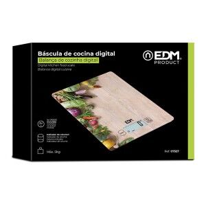 kitchen scale EDM 07527 Brown Wood 5 kg |  Kitchen scales   | Chef Up