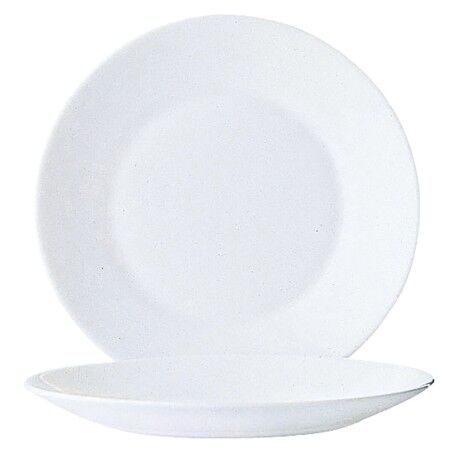 Plate set Arcoroc Restaurant Bread White Glass 6 Units (155 ml) |  ...