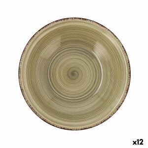 Suppenteller Quid Natura Vita aus Keramik grün (ø 21,5 cm) (12 Stüc...