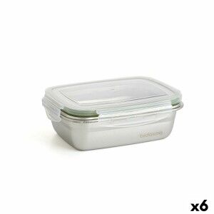 Lunchbox hermetisch Bidasoa Theo 17 x 13 x 6 cm 550 ml Silberfarben...
