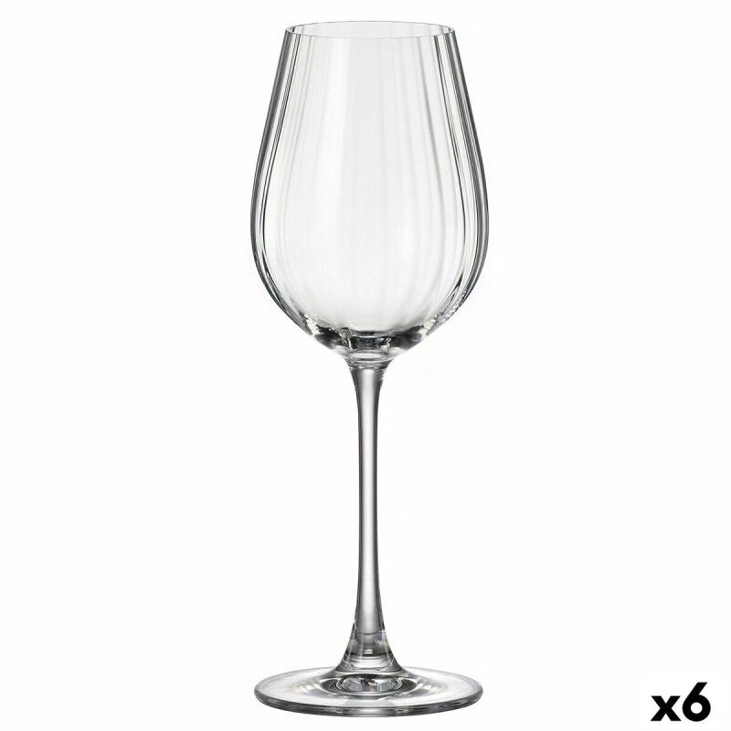 Wine glass Bohemia Crystal Optic Transparent 400 ml 6 Units |  Glas...