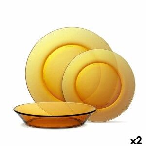 Dinnerware Set Duralex Lys Amber 12 Pieces (2 Units) |  Plates, pla...