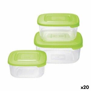 Set of lunch boxes Tontarelli Family Squared 3 Pieces (20 Units) | ...