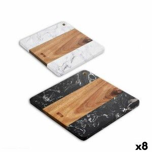 Schneidebrett Quttin Marmor Akazienholz 25 x 25 cm (8 Stück) |  Küc...