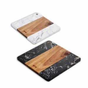 Planche à découper Quttin Marbre Acacia 25 x 25 cm (8 Unités) |  Pl...