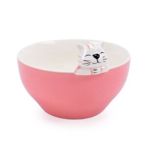 Bol Versa Rose Porcelaine 15,3 X 10,3 X 14 CM Chat |  Assiettes, pl...