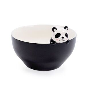 Bowl Versa Black Porcelain 15,8 X 10,1 X 14 CM Panda bear |  Plates...