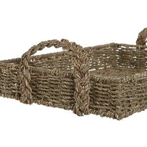 Snack tray Home ESPRIT Natural Tropical (2 Units) |  Plates, platte...
