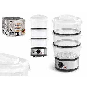 Food Steamer Argon Black Transparent Silver Stainless steel polypro...