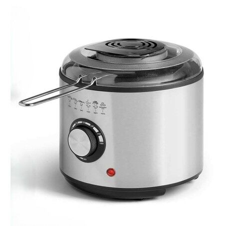 Friteuse Argon Noir Transparent Argenté 1 L 950 W