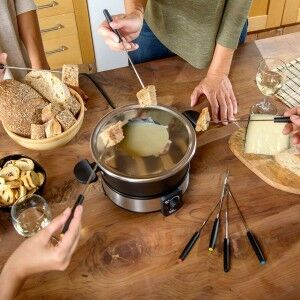 Fondue Taurus FF2 Noir Argenté 1000 W |  Crêpières et gaufriers   |...
