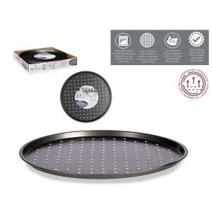 Moule à pizza Kinvara Gris Acier au carbone 33 x 1 x 33 cm (12 Unit...