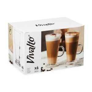 Verre en Verre Vivalto CAFE LATTE Transparent verre 280 ml (6 Unité...