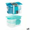 Set of lunch boxes Leknes Blue Green polypropylene 50 Pieces (4 Uni...