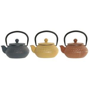 Théière Home ESPRIT Jaune Bleu Orange Acier inoxydable Fer 300 ml (...