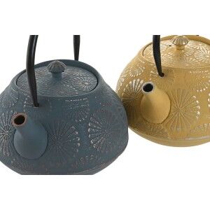 Teapot Home ESPRIT Yellow Turquoise Stainless steel Iron 1,2 L (2 U...
