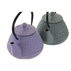 Teekanne Home ESPRIT grün Edelstahl Eisen 600 ml (2 Stück)