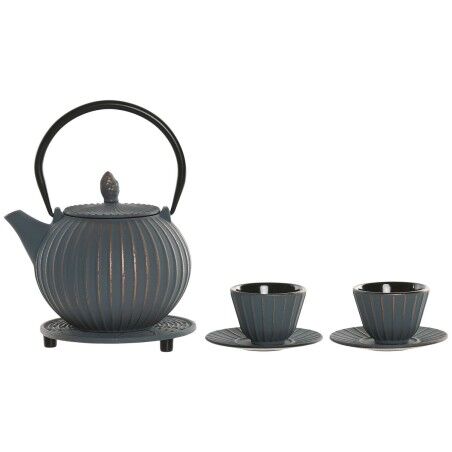 Teapot Home ESPRIT Turquoise Stainless steel Iron 850 ml |  Glasses...