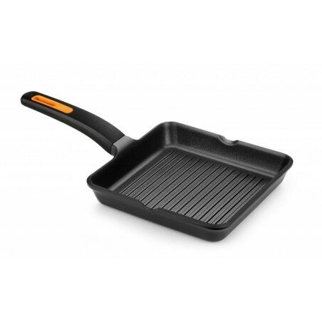 Grill pan with stripes BRA EFFICIENT PLUS Black Aluminium |  Pans a...