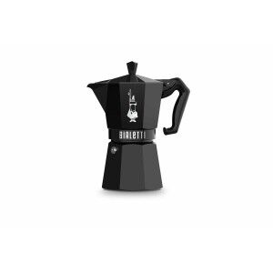 Italian Coffee Pot Bialetti MOKA EXCLUSIVE Black Aluminium 6 Cups |...